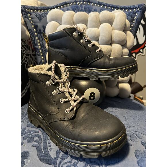 Dr. Martens Shoes - Dr Martens Bonny Black Faux Fur Lined Boots size 8/EU 39